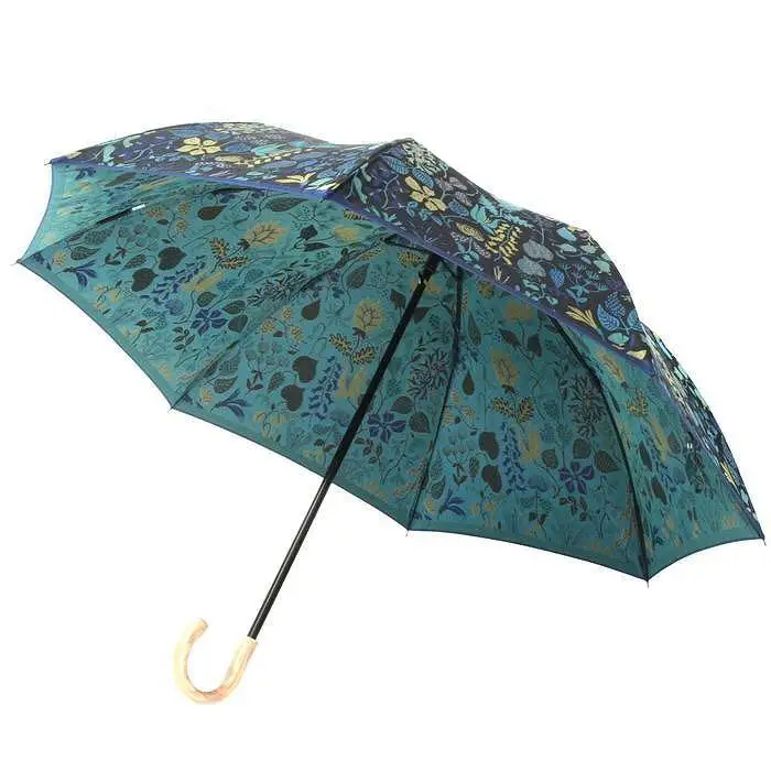 槙田商店 折りたたみ傘スティグリンドベリ【HERBARIUM】ブルー(ハーバリウム) 晴雨兼用