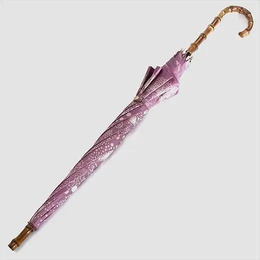 槙田商店【晴雨兼用】長傘 kirie ドットフラワー：アメジスト