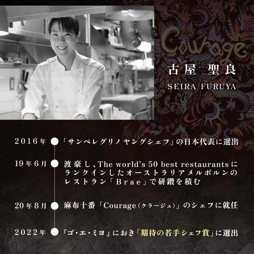 【ふるなび限定】【麻布十番 フレンチ】Courage「北海道別海町×クラージュ特別ディナーコース」お食事券2名様