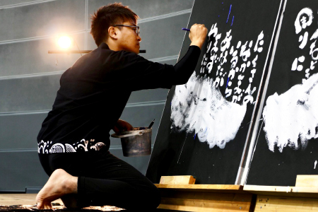 オリジナル筆文字アート作品　掛軸（1840×545mm）