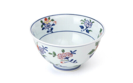 源右衛門窯 染錦小花散し 器 食器 お茶碗 飯碗 ごはん 茶碗 小鉢 小花