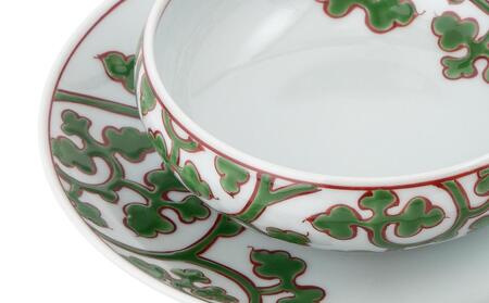 源右衛門窯 緑彩唐草文 有田焼 組皿 スープ皿 器 食器 皿 グラタン スープ 緑唐草 有田焼 源右衛門窯 A45-284
