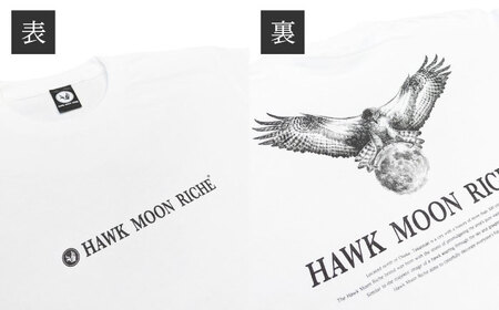 HAWK MOON RICHEモノクロTシャツ （ブラック・ホワイト各１枚計2枚セット/ユニセックス） Mサイズ[AOBQ014] Tシャツ トップス カットソー  Tシャツ トップス カットソー  Tシャツ トップス カットソー  Tシャツ トップス カットソー