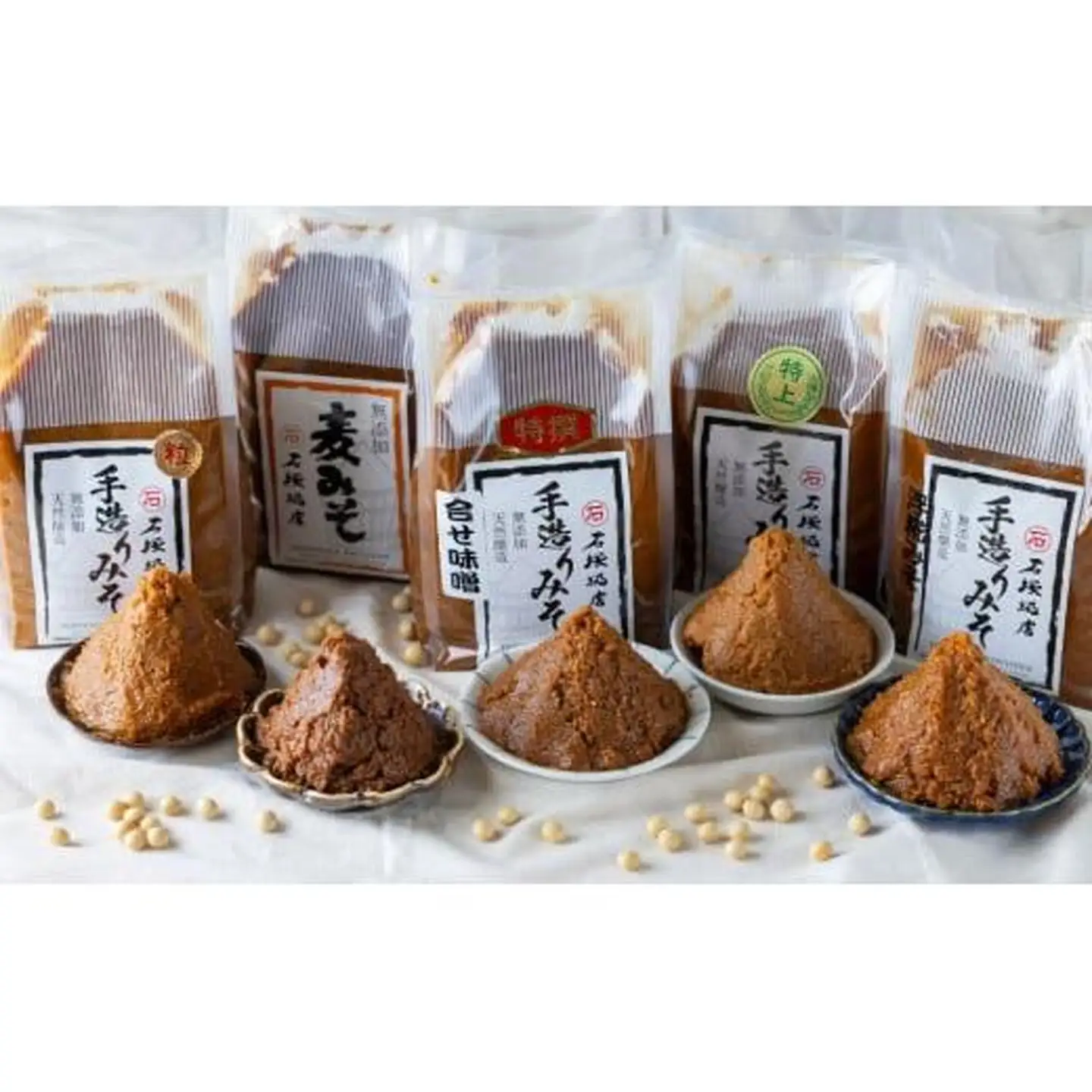 味噌 5種類 詰合せ 各1kg 合計5kg｜特上白みそ 粒みそ 浮糀みそ 麦みそ 合せみそ 【味噌 ミソ みそ 味噌汁 味噌セット みそセット お味噌詰め合わせ おみそ詰め合わせ 調味料 手作りみそ 手作り調味料】 