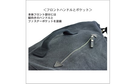 ダッフルバッグ／540　バンナイズ ウォッシュ加工 ブラック ドラム型 リュック バックパック ファッション カバン 