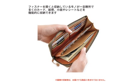 オールインワンL型ファスナーロングウォレット　バンナイズ オイル シュリンク レザー 本革 財布 長財布 ファッション小物 ファッション カバン バッグ 