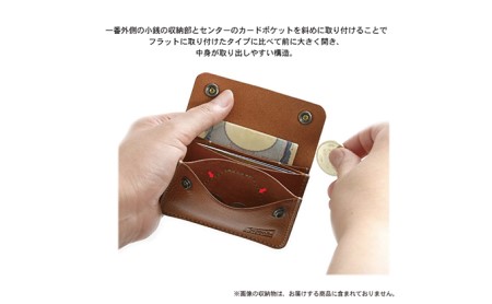 3部屋構造のワイドオープンウォレット　バンナイズ オイル シュリンク レザー 本革 財布 コンパクト カード 収納 ファッション小物  ビンテージブラック