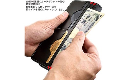 カードと紙幣収納のロングウォレット/スリムタイプ　バンナイズ オイル シュリンク レザー 本革 財布 長財布 ファッション小物 ファッション カバン バッグ 