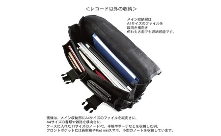 LPレコードが収納できるサイズのレコードリュック　バンナイズ バリスティック ナイロン ブラック リュック バックパック PC収納 耐久性 ワーク ファッション バッグ カバン 