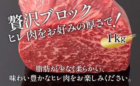 おおいた和牛 ヒレ肉 ブロック 約1kg | ヒレ肉 津久見市