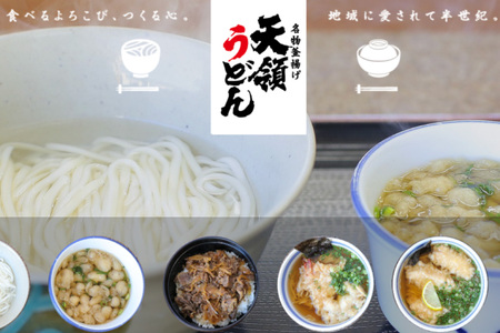 ふるさとセット 天領うどん 10人前(つゆ ねぎ 揚げ玉 付き) & チーズ饅頭 5個 [天領うどん本店 宮崎県 日向市 452060927]