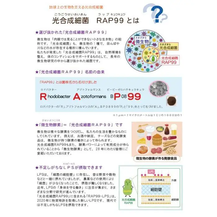 光合成細菌RAP99の力で健康を守る　三寿