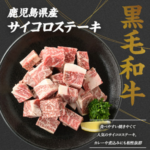 鹿児島県産黒毛和牛 イチボステーキ・サイコロステーキセット(計600g)国産 九州 長島町 鹿児島牛肉 いちぼ BBQ 焼肉 ステーキ パーティ【コネクトライン】konekuto-7184