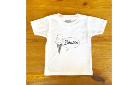 2人兄弟姉妹でおそろい/アイスクリーム Sigle×Double プリント/ Tシャツ2枚組ギフトセット【出産祝い・誕生日・ギフト・プレゼント】 100cm×140cm