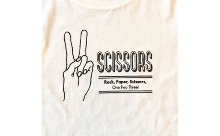 3人兄弟姉妹でおそろい/じゃんけん ROCK×PAPER×SCISSORS プリント/ Tシャツ3枚組ギフトセット【出産祝い・誕生日・ギフト・プレゼント】 80cm×100cm×110cm