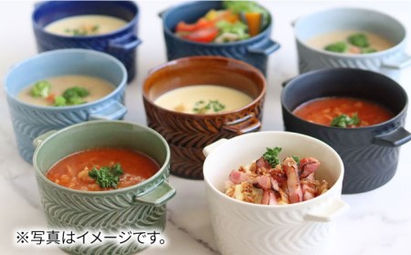 【波佐見焼】ローズマリー ココット Tボウル デニム・マットブラック ペアセット 食器 皿 【翔芳窯】 [FE150]  波佐見焼