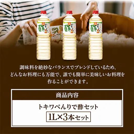 高評価☆4.7 べんりで酢セット 1L×3本 16-05