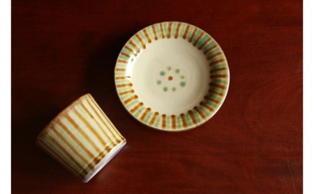 【吉陶房】そばちょこと５寸皿のペアセット