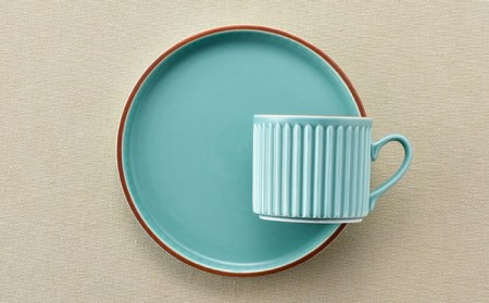 【波佐見焼】ギアシリーズ カップ＆ソーサー セージ＆カーキ プレート マグカップ ペアセット  17.5cm 6寸 食器 皿 【大新窯】 [DC111]  波佐見焼