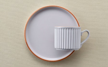【波佐見焼】ギアシリーズ カップ＆ソーサー ブラック＆グレー プレート マグカップ ペアセット 17.5cm 6寸 食器 皿 【大新窯】 [DC114]  波佐見焼
