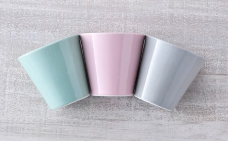 【波佐見焼】ミニ コップ（ジェダイ/ミルキーピンク/ミルキーグレー） タンブラー 3色セット 食器 皿 【ROXY・HASAMI】 [SB157]  波佐見焼