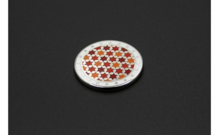 オリジナル ゴルフマーカー（aka）◇ ゴルフ用品 民芸品 工芸品 伝統技術 雑貨 日用品 オリジナル デザイン 純銀製 七宝焼 プレゼント 記念品 