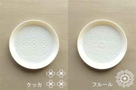 【美濃焼】ラウンドプレート R  4枚セット  ハナモン×フルーレット×クッカ×フルール【カネ一古林商店】食器 皿 プレート セット 小皿 ケーキ皿 取り皿 ホワイト 白 シンプル かわいい おしゃれ 美濃焼 日本製 ギフト プレゼント 贈り物 のし対応 レンジ対応 食洗機対応 送料無料 [MEG030]