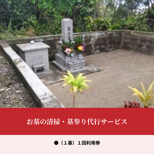 お墓の清掃・墓参り代行サービス（1基）1回利用券 W010-003u サービス 体験