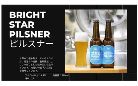 クラフトビール 飲み比べ2種6本 【ブラック 金賞受賞 / ピルスナー 銀賞受賞】 福岡 八女ブルワリー 107-006