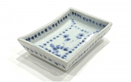 有田焼 工房禅 横田翔太郎 染付 足付角皿 3柄セット 初期伊万里 24to3 西富陶磁器 A60-57