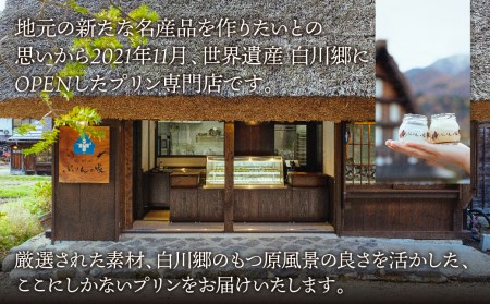 白川郷 ぷりんの家 3種 3個セット プリン 白川村 スイーツ 世界遺産 合掌造り 手作り なめらかプリン 五平餅プリン 抹茶プリン 岐阜県 プリン専門店 食べ比べ ぷりん 7000円 [S351]