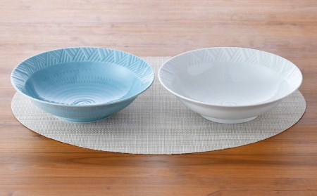 【波佐見焼】WAVE 盛鉢 ボウル 2色セット 食器 皿 【一真窯】 [BB57]  波佐見焼