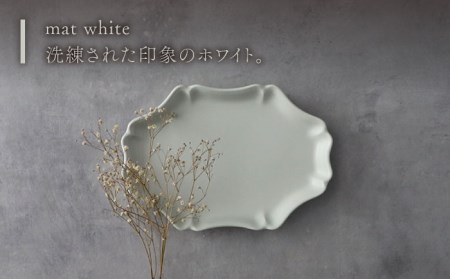 【美濃焼】CA-Nya-カーニャ- プレート 2色 マット グレー・ホワイト 多治見市/山忠安藤陶器 シンプル シック おしゃれ 取り皿 スイーツ皿 食洗器対応  陶磁器 焼き物 美濃焼  プレゼント 贈答 贈り物 送料無料  [TCP008]