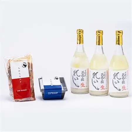 生どぶろく「武蔵の國 れいし-麗姿-」3本と自家製キムチ(500g)とちから味噌(220g)_酒・アルコール     調味料 味噌  みそ  惣菜・加工品 キムチ 漬物 _【配送不可地域：離島】【1075007】