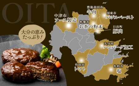 大分の恵みハンバーグ 1.6kg (160g×10個)  | 牛肉 豚肉 ハンバーグ 弁当 惣菜 冷凍 共通返礼品 中津市 豊後高田市 日出町 佐伯市 杵築市 竹田市 国東市 大分市 送料無料