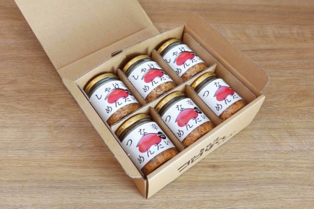 しゃけ辛めんたい & ツナ辛めんたい 各80g×3本 計6本 [あかふさ食品 宮城県 気仙沼市 20566168]