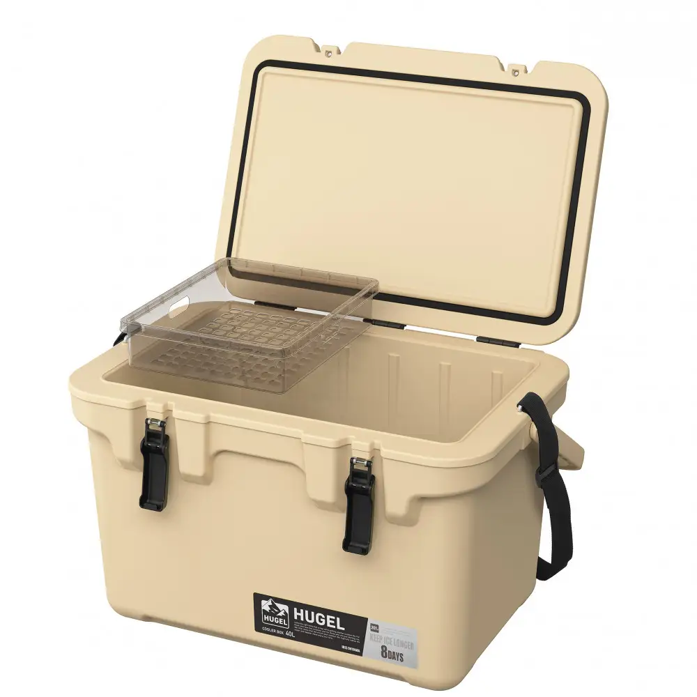  ☆リニューアル☆クーラーボックス 大型 大容量 40L TC-40R ベージュ HUGEL アイリスオーヤマ クーラーBOX ハードクーラー 高保冷 アウトドア キャンプ BBQ 釣り スポーツ レジャー ベージュ