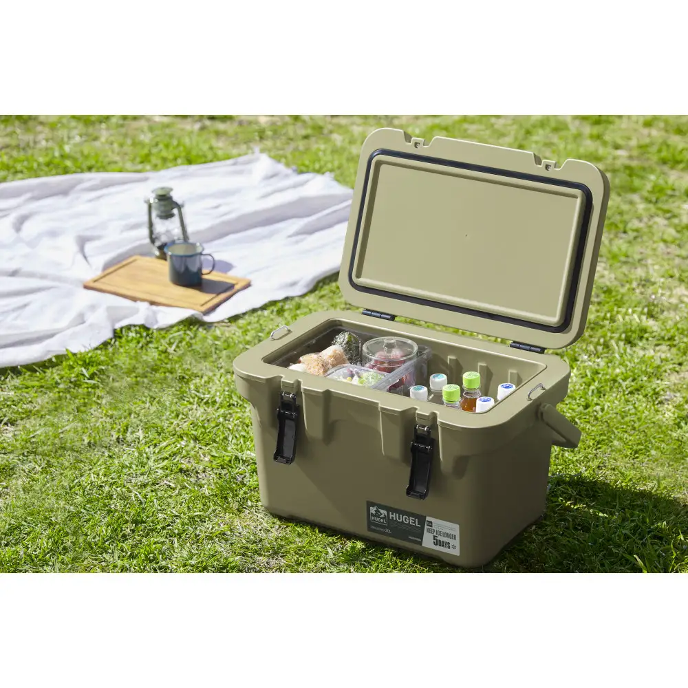  ☆リニューアル☆クーラーボックス 大型 大容量 20L TC-20R カーキ HUGEL アイリスオーヤマ クーラーBOX ハードクーラー 高保冷 アウトドア キャンプ BBQ 釣り スポーツ レジャー カーキ