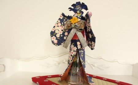 着物ドールリウム(R)（ガラスちゃん） 人形 インテリア 伝統 和紙 ハーバリウム 原風景 癒し 手作り 