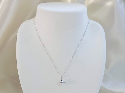 【090-18】アコヤ真珠7.5?o土星ペンダント　リゲル*