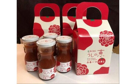 【先行受付】トマトジュース 無添加 瓶 フルトマ籠のセット（フルーツトマト500g+ジュース2本） 野菜ソムリエが育てた 数量限定 うしの恵 - 野菜 フレッシュ さっぱり 酸味 ギフト 贈答 お礼 御礼 美味しい おいしい 国産 高知県 香南市 mj-0008