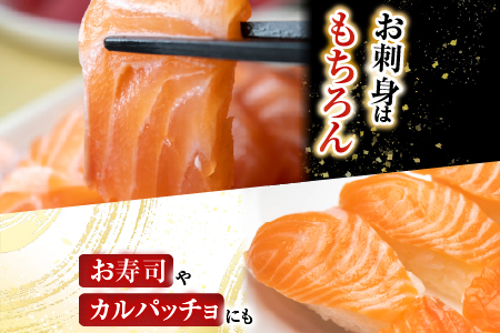 いくら醤油漬け70g×1P・刺身用トラウトサーモン(背)300～400g×1本 A-11209