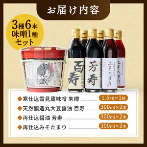 長期熟成味噌・醤油セット 味噌 味噌 味噌 味噌 【(有)石孫本店】[C7-4001]
