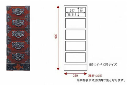 仙台箪笥 すきまチェスト 拭き漆塗り (申込書返送後、1ヶ月～6ヶ月程度でお届け) 欅産業 職人 おすすめ 船箪笥