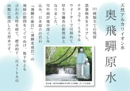 奥飛騨原水500ml × 24本 天然水 飛騨の天然水 飛騨市[B0124]