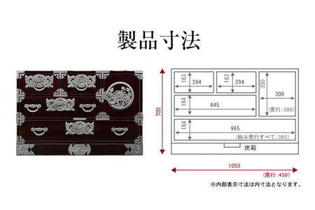 仙台箪笥 三.五尺横長箪笥70 朱色漆塗り KEB-401 （お申込書返送後3ヶ月～8ヶ月以内でお届け） 欅産業 職人 おすすめ 船箪笥