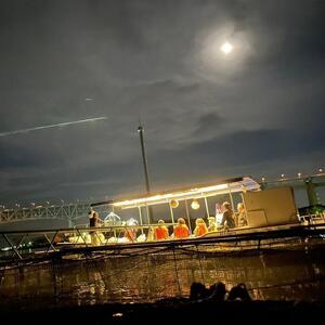 瀬戸大橋が間近で見られる屋形船 3時間～3時間半 たてあみコース 4名様分