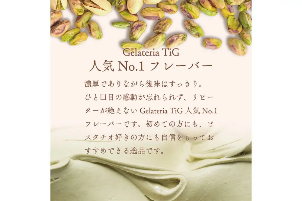 ジェラテリア TiG（ティグ）イタリアンジェラート 無着色・無香料 イタリアンピスタチオプレミアム 2000ml（2L）
