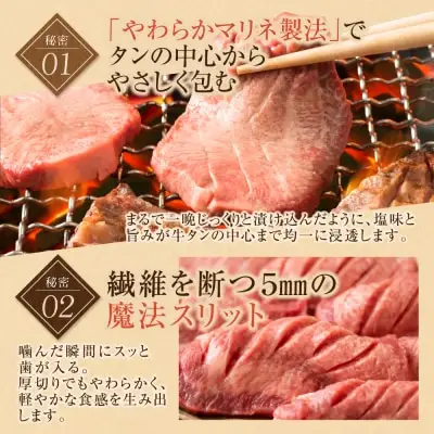 Y61-42 【訳あり】厚切り 牛タンステーキ 塩レモン（900g） 牛タン