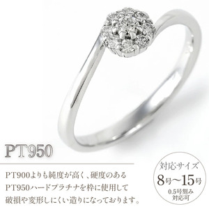 PT950 ハード プラチナ ダイヤ 0.18ＣＴ リング R3715DI-P2 ダイヤモンド 指輪 アクセサリー ジュエリー プレゼント クリスマス 女性 母の日